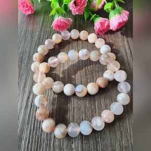 Flower agate bracelet